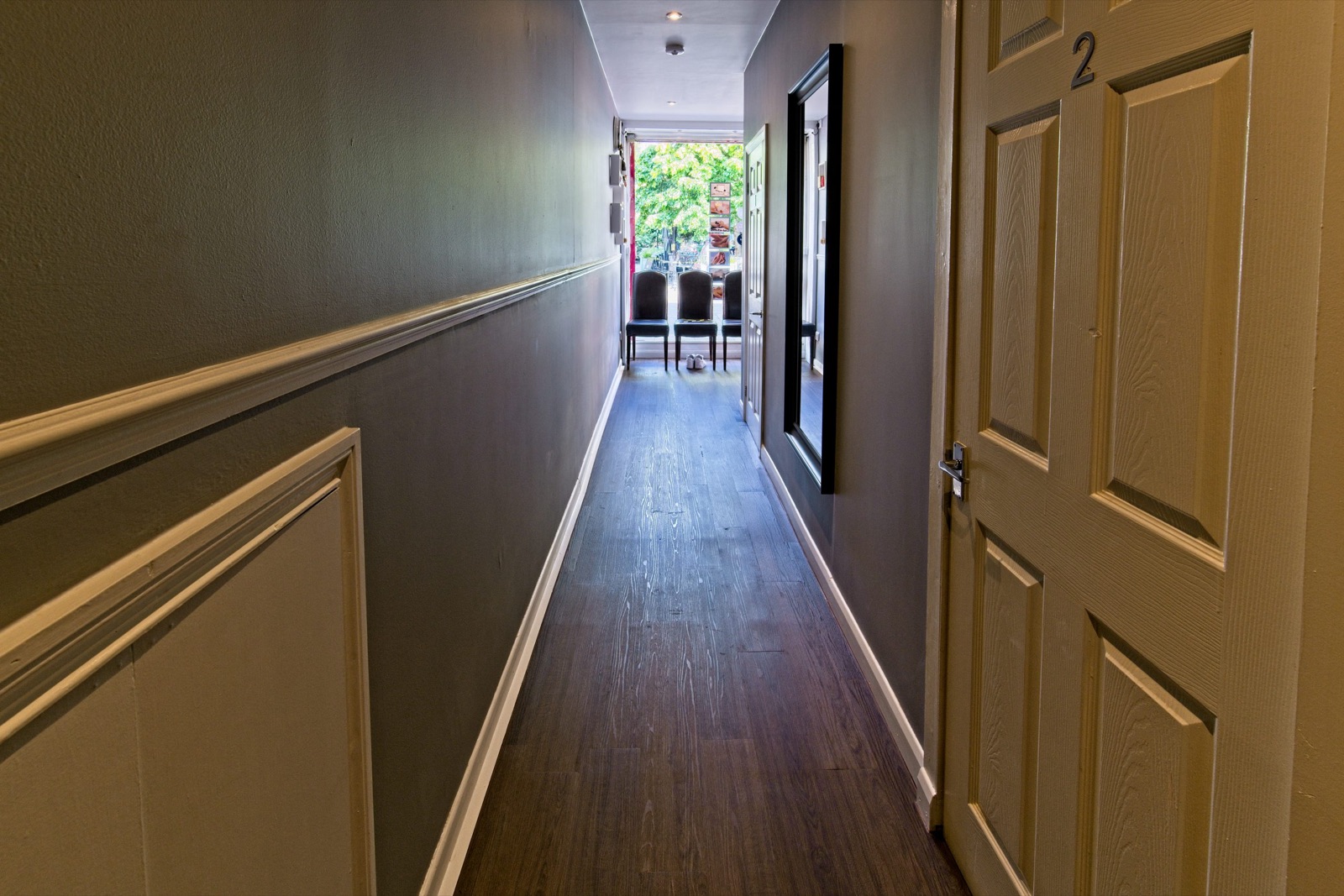 Corridor to treatment rooms
