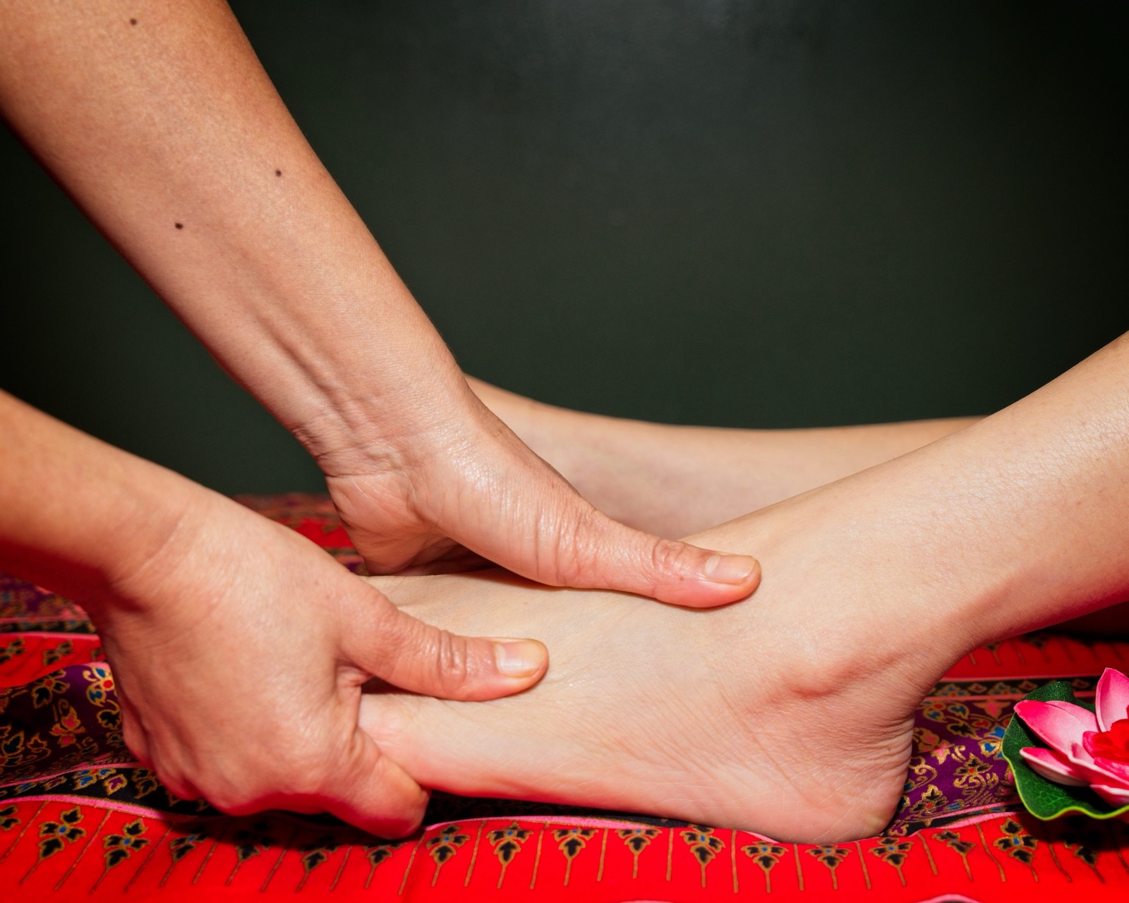 Foot reflexology massage